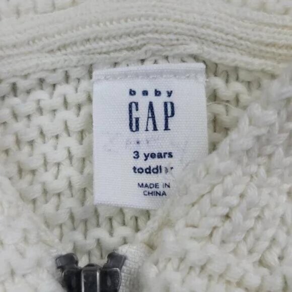 Gap Kids Knitted Bear Hoodie Sweater Jacket Size 3 - Picture 6 of 7